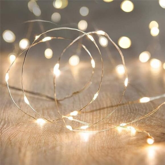 warm white fairy string lights battery operated 10ft firefly led wire lights dec - Picture 7 of 7
